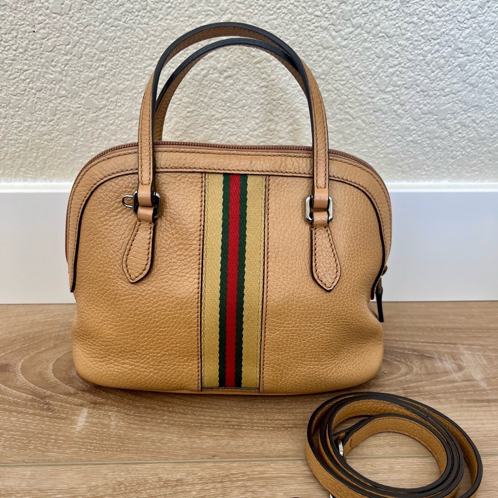 GUCCI Mini Web Dome Two Way Satchel COA - Picture 2 of 10